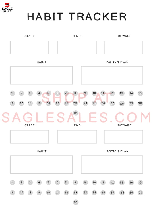 30 Trackers Bundle — Printable & Digital Download Tracker Pack