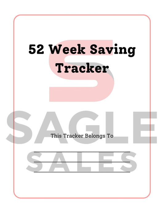 52 Week Saving Tracker – Printable Digital Savings Challenge Planner (Digital Download)