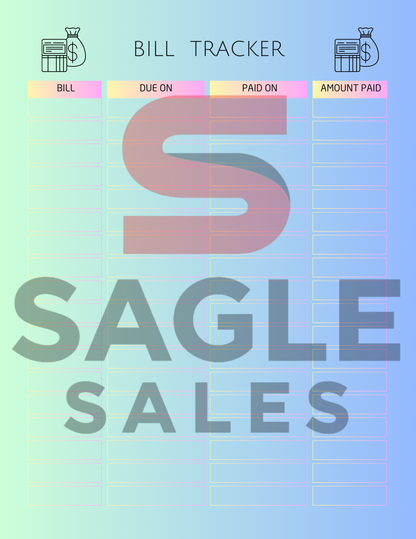 Complete Finance Organizer | Debt, Savings & Budget Tracker PDF ( Digital Download)