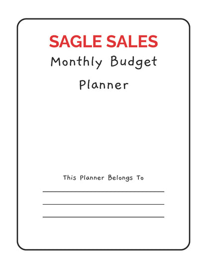 Monthly Budget Planner – 1-Page Printable PDF (Digital Download)