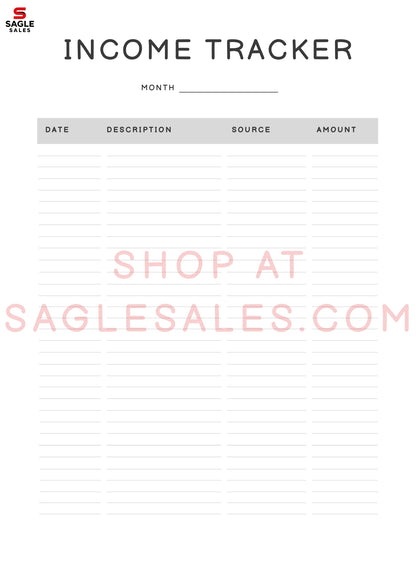 30 Trackers Bundle — Printable & Digital Download Tracker Pack (Digital Download)