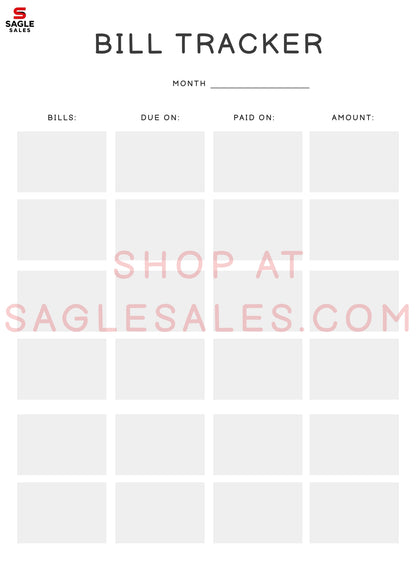 30 Trackers Bundle — Printable & Digital Download Tracker Pack (Digital Download)