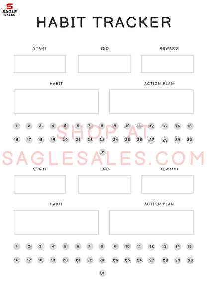 30 Trackers Bundle — Printable & Digital Download Tracker Pack (Digital Download)