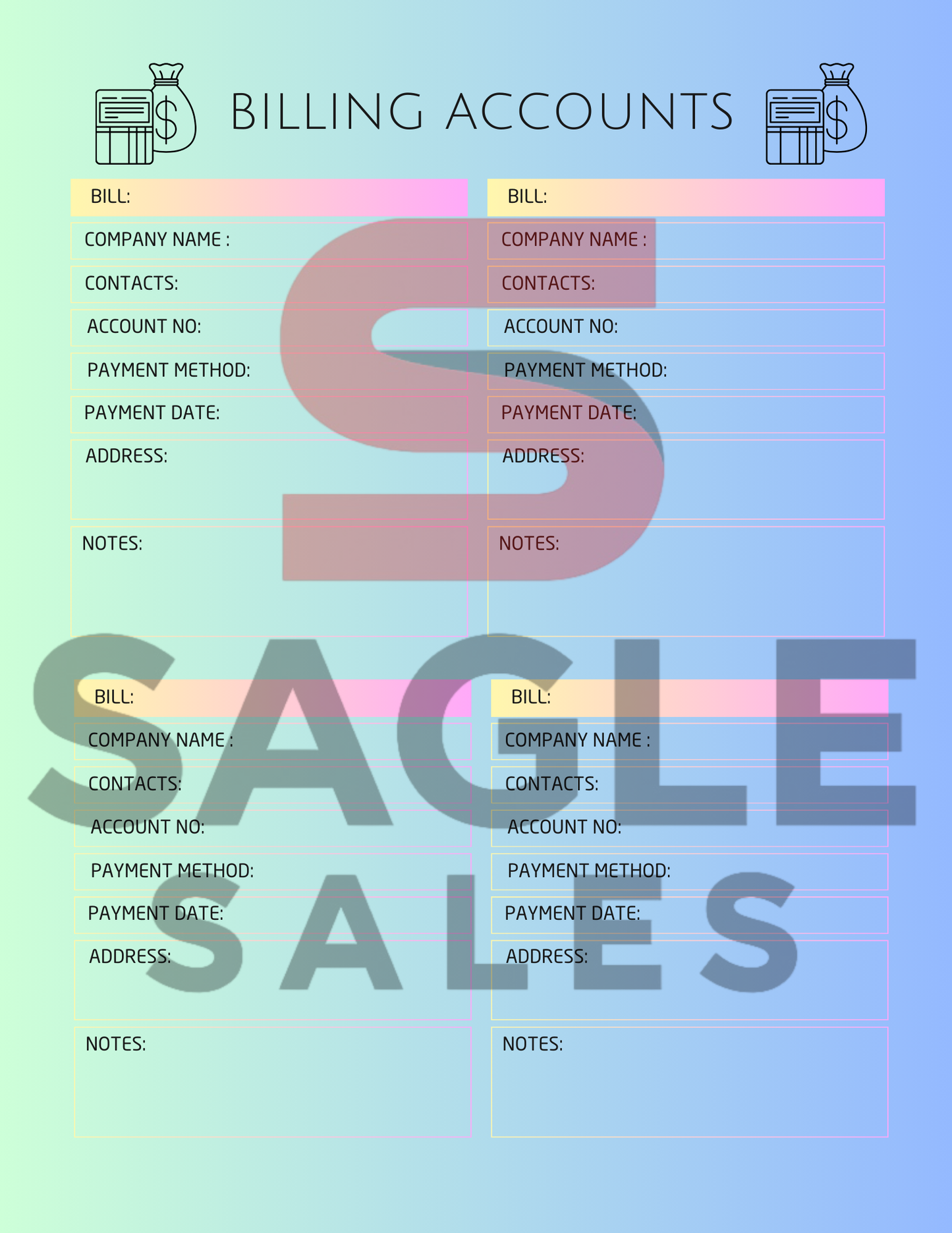 Complete Finance Organizer | Debt, Savings & Budget Tracker PDF ( Digital Download)