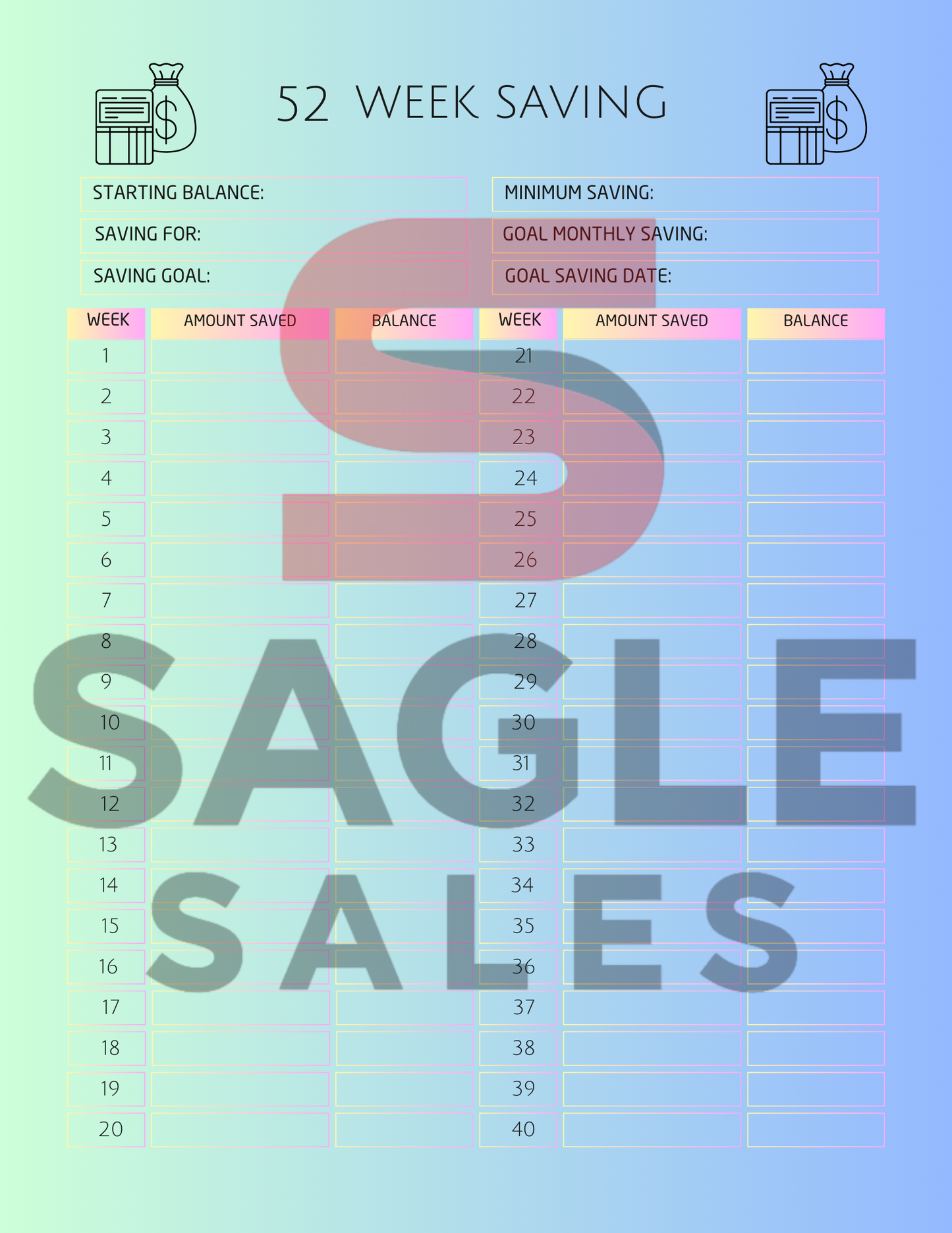 Complete Finance Organizer | Debt, Savings & Budget Tracker PDF ( Digital Download)