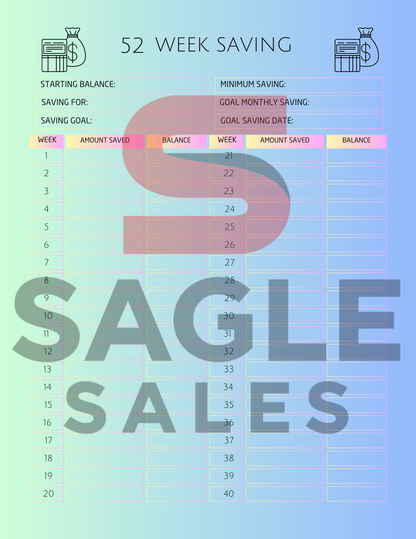 Complete Finance Organizer | Debt, Savings & Budget Tracker PDF ( Digital Download)