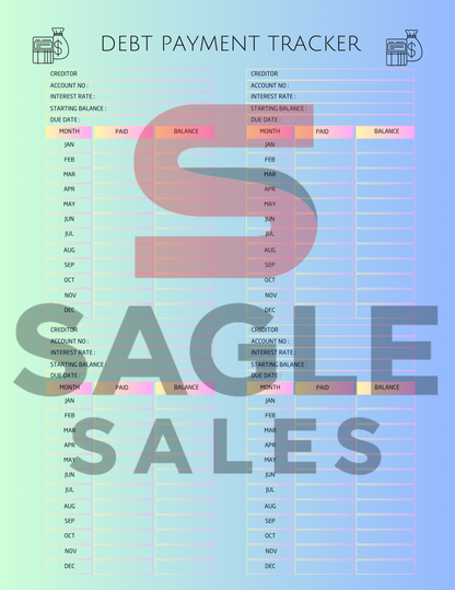 Complete Finance Organizer | Debt, Savings & Budget Tracker PDF ( Digital Download)