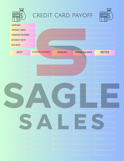 Complete Finance Organizer | Debt, Savings & Budget Tracker PDF ( Digital Download)