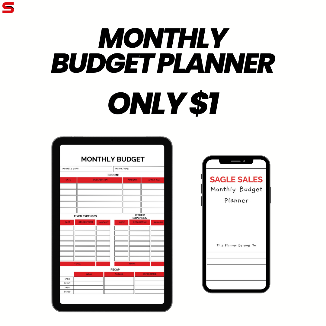Monthly Budget Planner – 1-Page Printable PDF
