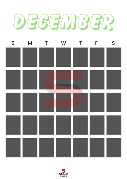 Digital Calendar | Minimalist Printable & Tablet-Friendly Yearly Planner PDF